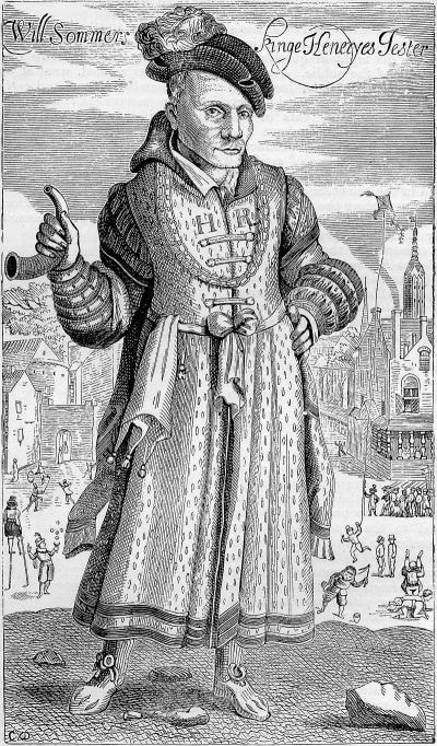 Will Sommers. Engraving ca. 1618